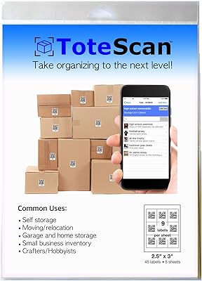 Étiquettes qr intelligentes totescan pour l'organisation et le stockage