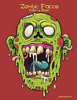 Livre de coloriage visages de zombies