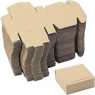 50 boîtes en papier kraft boîte cadeau pour bijoux carrée