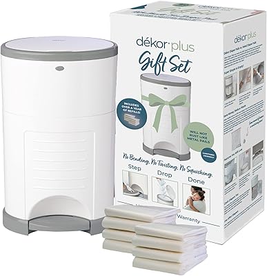 Coffret cadeau seau à couches decor plus - blanc | livré avec suffisamment