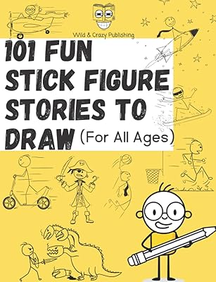 101 histoires amusantes de bonhommes allumettes à dessiner : carnet de croquis