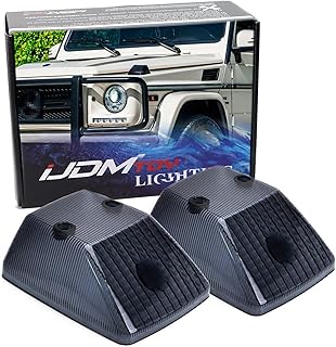 Ajdm toy lentille de clignotant avant noir brillant compatible avec mercedes w463 classe