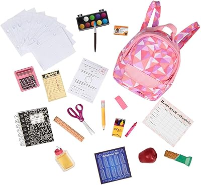 Accessoires pour poupées our generation off to school bd37326, assortis, 3 ans