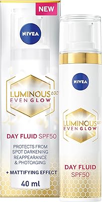 Nivea luminous 630 fluide visage anti-taches spf 50, protection uva/uvb, ne tache pas