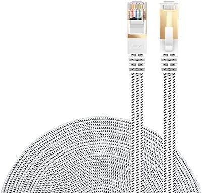 Câble ethernet danie cat 7 plat haute vitesse en nylon filaire lan câble plaqué or câble ethernet stp cat 7 rj45 0,5m 1m 2m 3m 5m 8m 10m 15m 20 30m (10 mètres, blanc). Explorez un monde de bonnes affaires sur Diaytar Sénégal