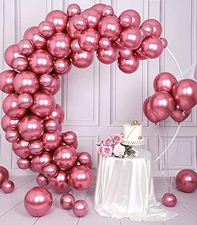 Ballons scintillants en latex d'hélium pour décorations de fête, 50 pièces, rose