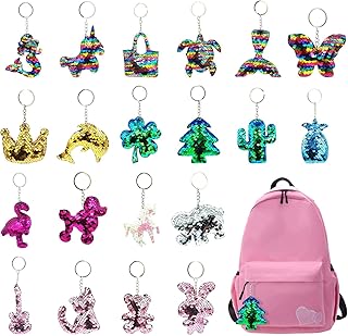 Porte-clés à paillettes colorées porte-clés pour filles remplisseurs de sacs de fête