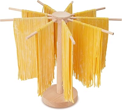 Égouttoir à pâtes grand support pliable en bois pour pâtes fraîches
