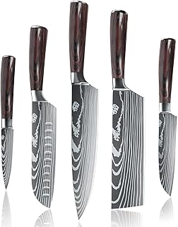 Ensemble de couteaux de cuisine devito chef 3,5-8 pouces en acier inoxydable 440a