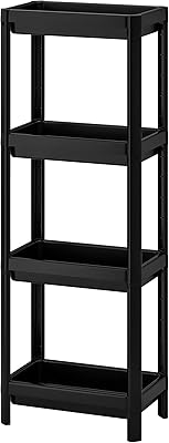 Étagère ikea viskin, 36×23×100 cm, noir