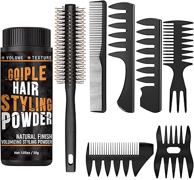 Poudre coiffante d'aspect naturel pour hommes, poudre coiffante à tenue forte, finition mate