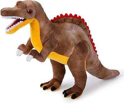 Jouet en peluche dinosaure, jouet en peluche spinosaure, oreiller câlin moelleux en velours