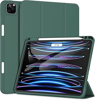 Étui jetech pour ipad pro 11 pouces (modèle 2020/2021/2022) avec porte-crayon, prend