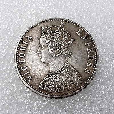 Pièce de défi antique main de l'inde 1 pièces commémoratives en argent victoria