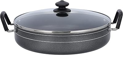 Poêle antiadhésive royalford, 32 cm, avec couvercle en verre, multicolore, rf10007