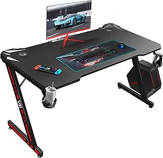 Bureau de jeu 47 pouces led rvb éclairage table de jeu en forme