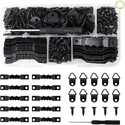 Haicheng kit de suspension de photos 100 pièces avec crochets dentés pour accrocher