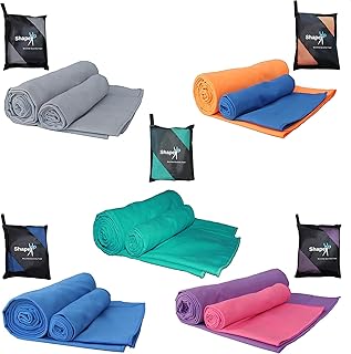 Ensemble de serviettes absorbantes en microfibre à séchage rapide l+s ou xl
