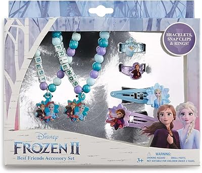 Ensemble d'accessoires disney la reine des neiges 2 meilleurs amis, comprenant : 2 bracelets, 2 bagues, 2 pinces à cheveux. L'univers du discount accessible 24/7 sur Diaytar Sénégal