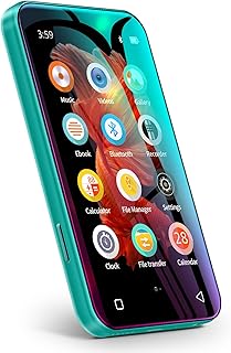 Lecteur mp3 temco avec bluetooth, écran tactile 4" lecteur mp3 avec haut-parleur, lecteur