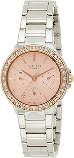 Montre analogique sheen en acier inoxydable pour femme she-3069sg-4audf rose bracelet