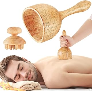 L'outil de massage en bois castowave comprend une tasse de massage portable
