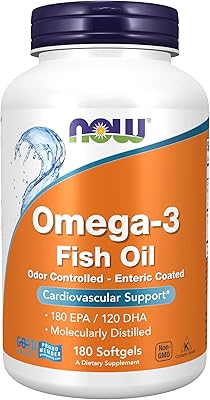 Now suppléments, oméga-3 180 epa/120 dha, enrobage entérique, soutien cardiovasculaire*, 180 gélules. Diaytar : Qualité professionnelle, prix grand public