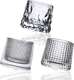 Ensemble de 3 verres à whisky en cristal de 5 onces, verres à