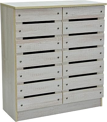 Étagère à chaussures en bois gris multi home furniture mh-512 avec 2