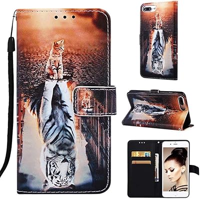 Iacoco compatible avec iphone 6plus-6splus étui à rabat en cuir pu avec fente