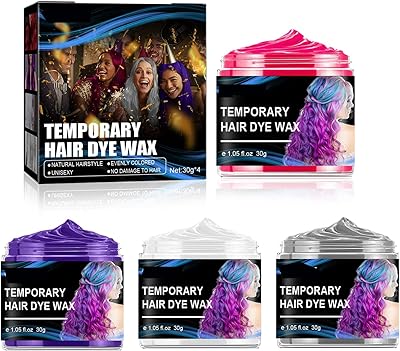 Cire de coloration temporaire des cheveux, boue de cire de couleur naturelle, lavage instantané de la couleur des cheveux, crème de teinture pour cheveux diy, boue colorante, couleur de cheveux temporaire (rouge, violet, gris, blanc). Diaytar : Le e-commerce qui respecte votre budget