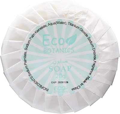 Mini barre de savon ronde enveloppée de plis eco botanics 20 g