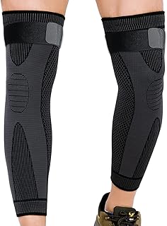 Manchons de compression sur toute la jambe pour hommes et femmes avec bandes