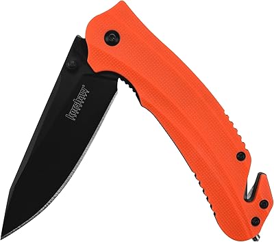 Couteau de poche multifonction kershaw barricade orange (8650) avec lame en acier