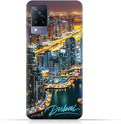 Coque de protection en tpu amc design pour vivo v21 5g motif dubai