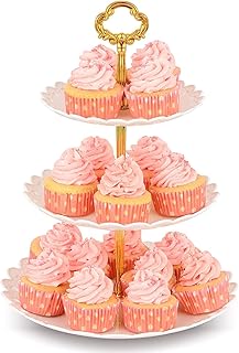 Support à gâteaux en plastique à 3 niveaux - support à desserts