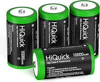Batteries rechargeables hi-quick 10 000 mah - batterie grande capacité 1,2 v
