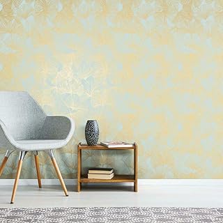 Roommates papier peint à décoller et à coller avec feuilles de ginkgo vertes