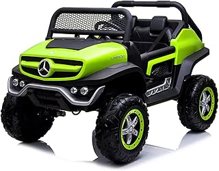 Voiture porteuse jeep dorsa mercedes-benz pour enfants, vert unimog