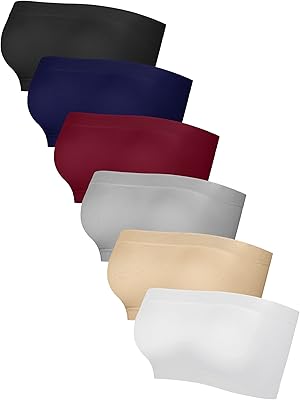 6 pièces soutien-gorge sans bretelles pour femme soutien-gorge multicolore