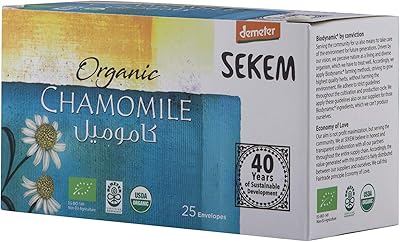 Thé à la camomille biologique du sikkim, 25 sachets de thé