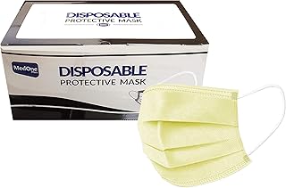 Masque jetable medoon plus, paquet de 50 pièces/boîte jaune, u235