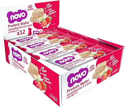 Barre énergétique novo protein wafer, 13 g de protéines, vrai chocolat belge - fraises et crème, 40 g (paquet de 12). Diaytar Sénégal : Votre destination e-commerce pour des produits de qualité à prix discount