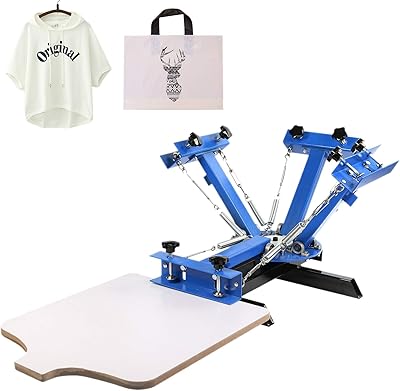 Machine de sérigraphie vevor 4 couleurs, une station 21,7 x 17,7 pouces