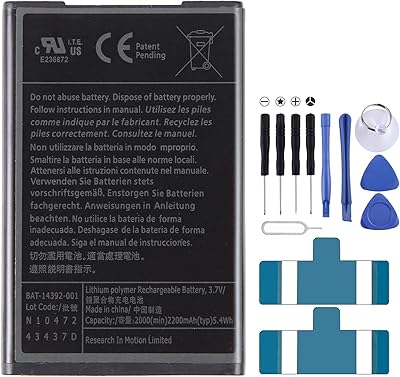 Batterie de remplacement zed jingli bat-14392-001 pour blackberry m-s1 bold 9000/9700 2000mah