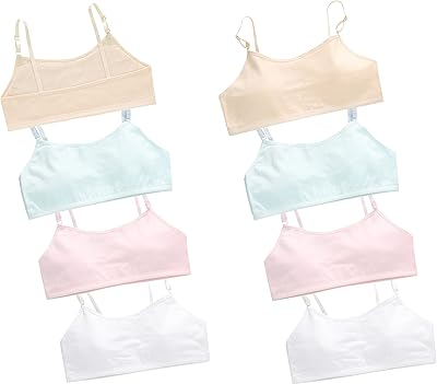 Soutiens-gorge d'entraînement réglables sans couture en coton pour filles, taille 7-14 ans