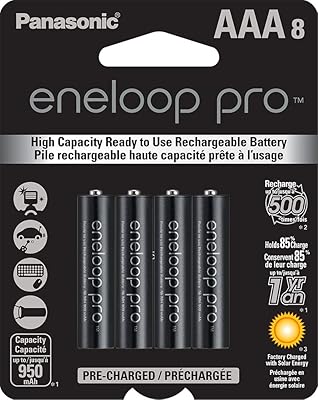 Batteries rechargeables préchargées typiques ni-mh panasonic enloop pro aa haute capacité 950 mah