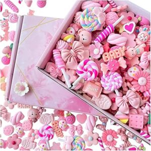 200 PIÈCES D'ORNEMENTS VISQUEUX ENSEMBLE MIGNON, MÉLANGE DE RÉSINE NATURELLE À DOS PLAT