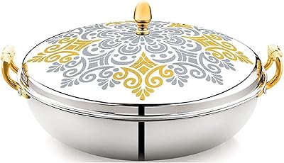 Casserole rathore en acier inoxydable, marmite de service thermique, garde les aliments chauds pendant longtemps - rose (28 cm). Redéfinissez vos attentes shopping avec Diaytar