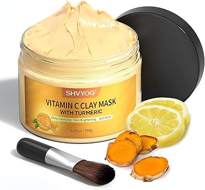 Masque à l'argile et au curcuma shiviog à la vitamine c avec argile